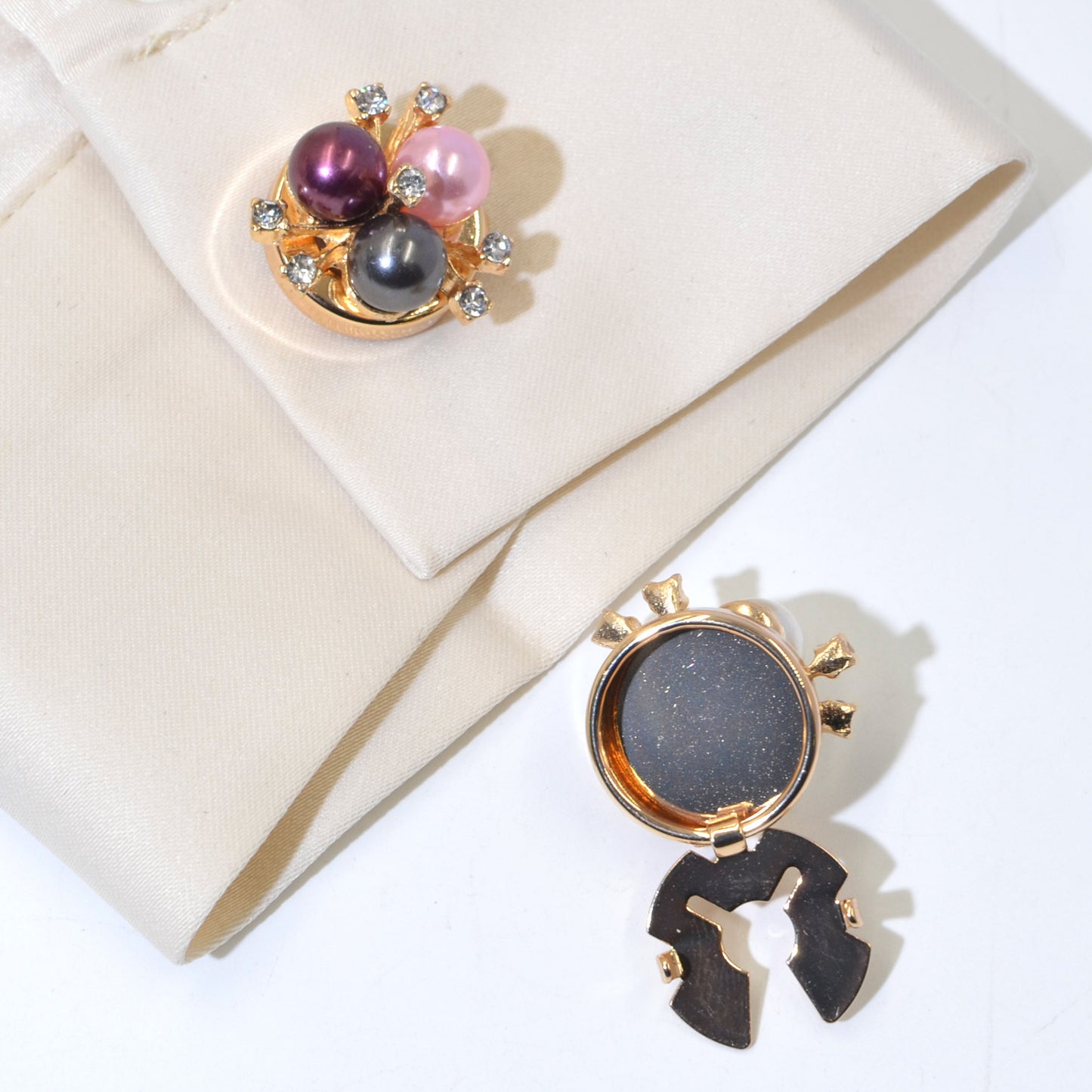 Cufflink Fashion Button Cover Rhinestone Cufflinks
